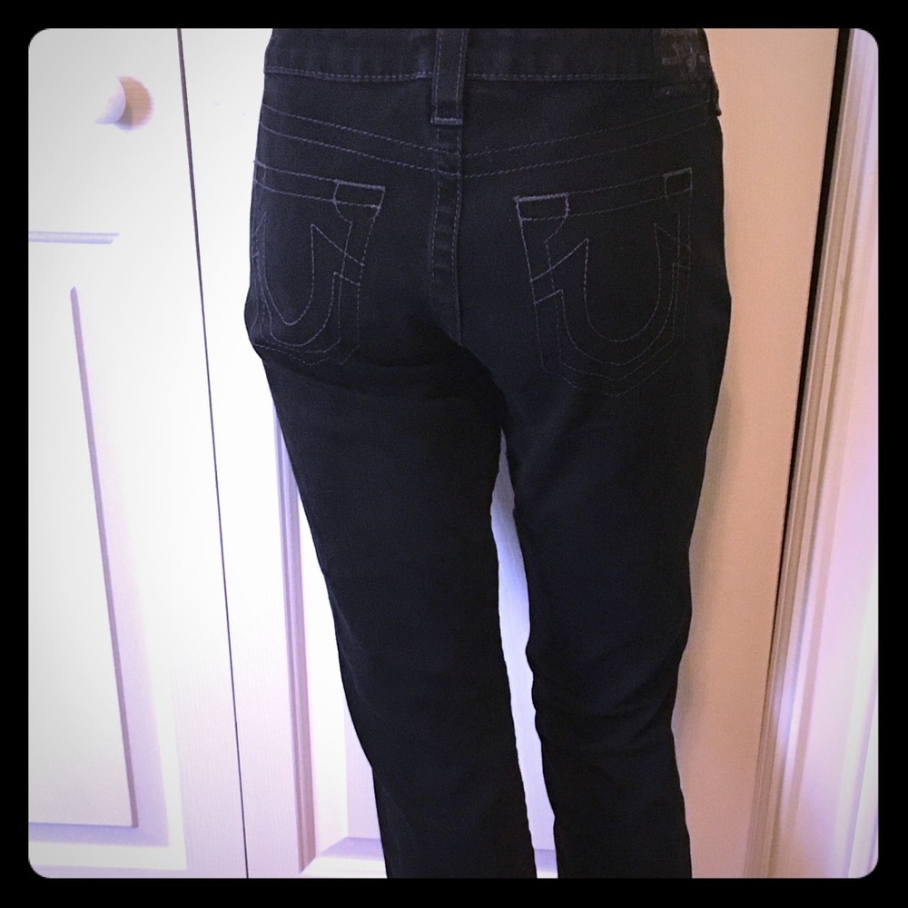 Black True Religion Capris. Size 28